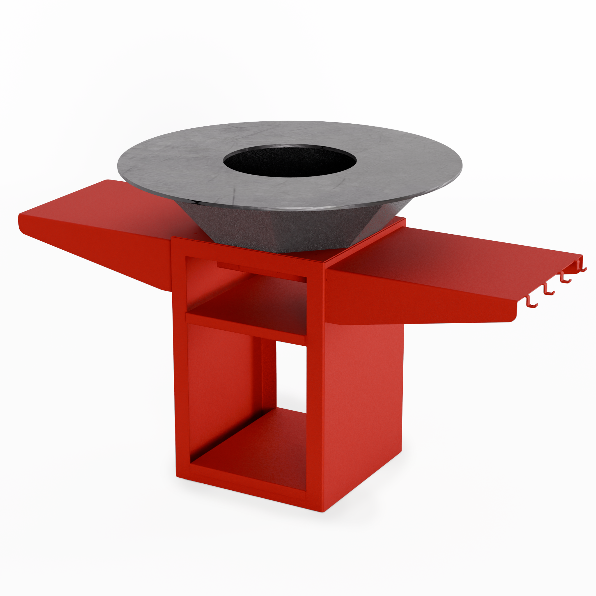 Brasero personnalisable rouge et gris